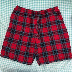 LL BEAN 100 % Cotton Flannel Plaid Pajama Shorts